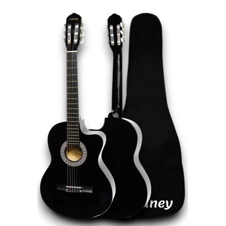 Sidney SC-3900BK 4/4 Größe Cutaway Case Konzertgitarre