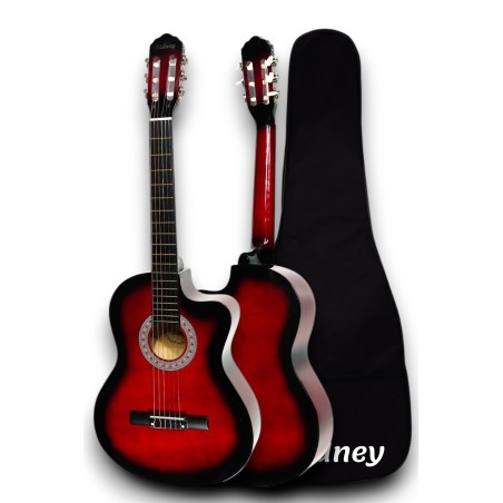 Sidney SC-3900RDS 4/4 Größe Cutaway Etui Konzertgitarre