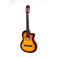Sidney SC-3900SB 4/4 Größe Cutaway Etui Konzertgitarre