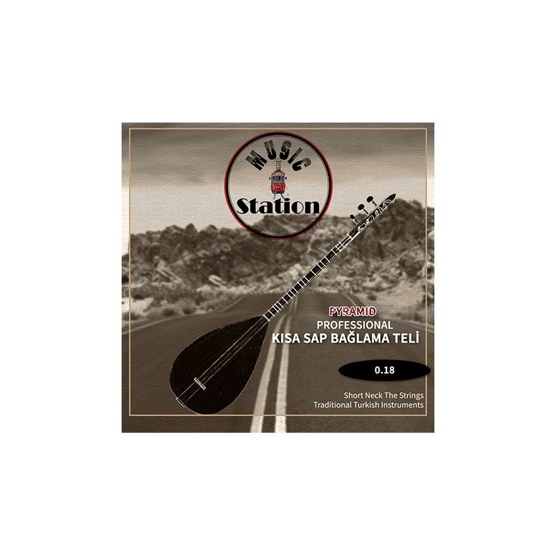Music Station MPP-018 Pyramide 0.18 Professioneller Kurzer Griff Baglama Draht Verpackt